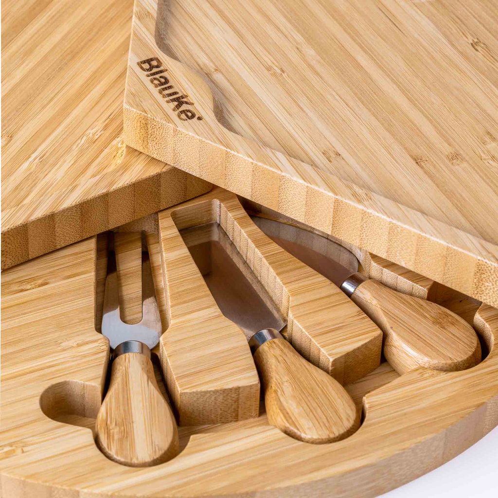 14-Inch Bamboo Cheese Board & Knife Set | Gather & Grace